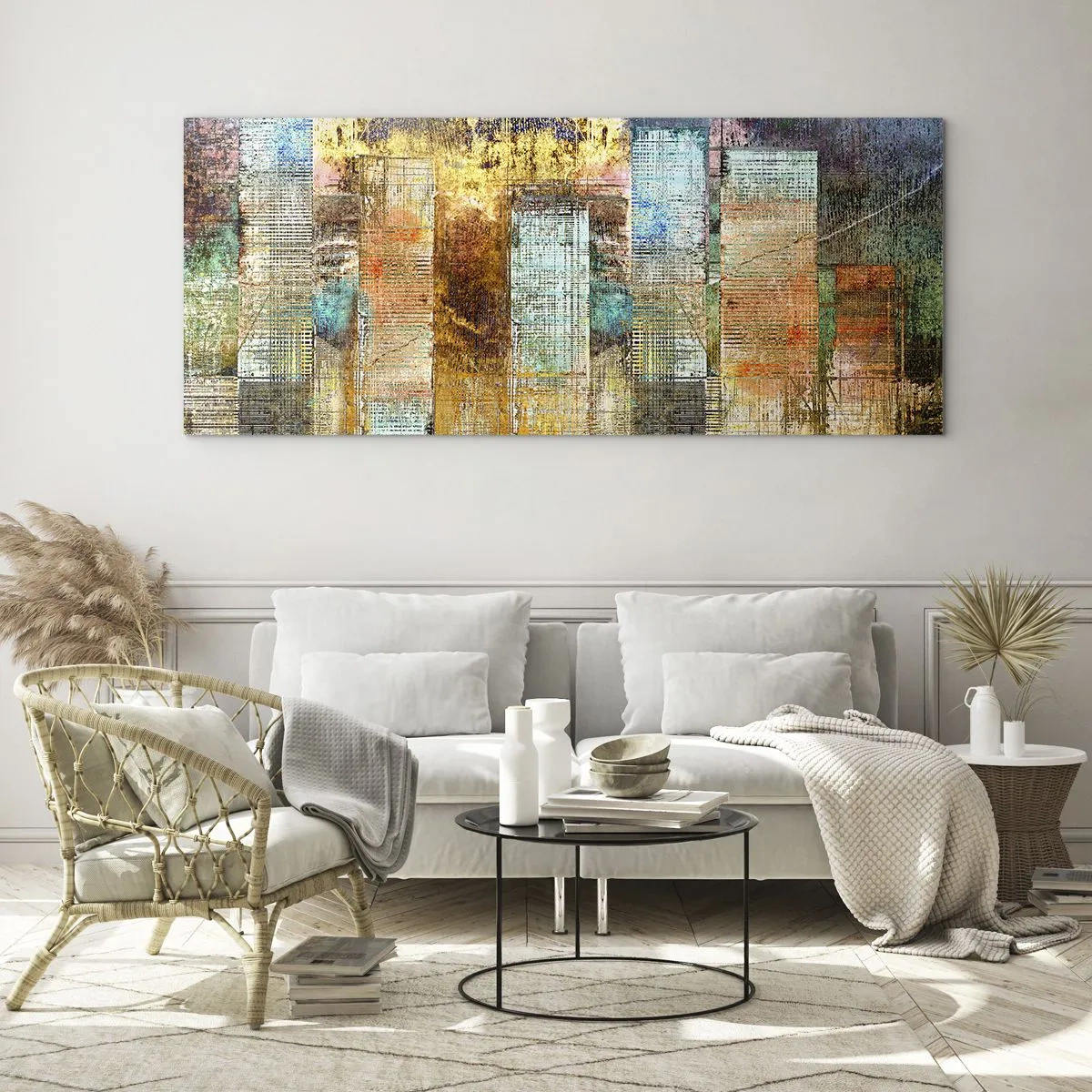 Glasbild - Bild auf glas - Sonnige Metropole - 90x30 cm