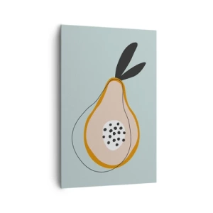 Bild auf Leinwand - Leinwandbild - Abstrakte Birne auf hellem Hintergrund - 80x120cm - Durchdringe die Natur der Dinge - Moderne Wanddekoration für Wohnzimmer und Schlafzimmer ARTTOR