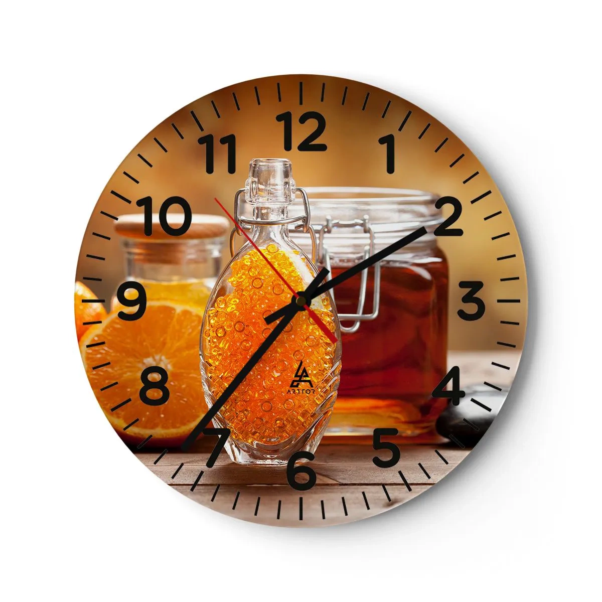 Wanduhr - Glasuhr - Sonnige Aromen und Düfte - 40x40 cm