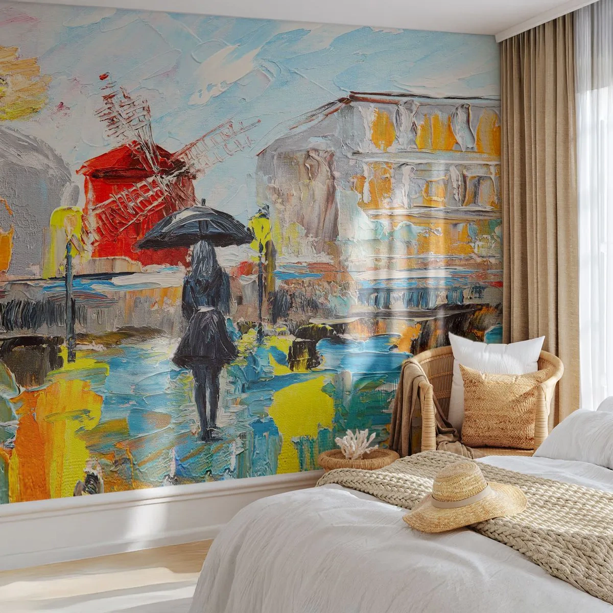 Fototapete Premium Sand - Pariser Legenden - Frau, Paris, Stadt - 350x256 cm