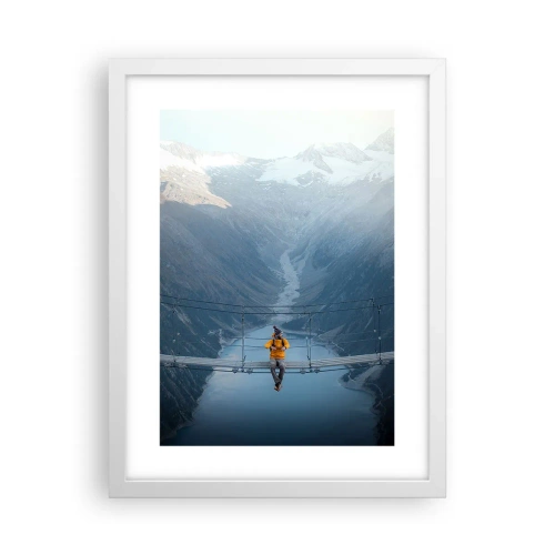 Poster in einem weißen Rahmen - Entzückt in der Schwebe - 30x40 cm