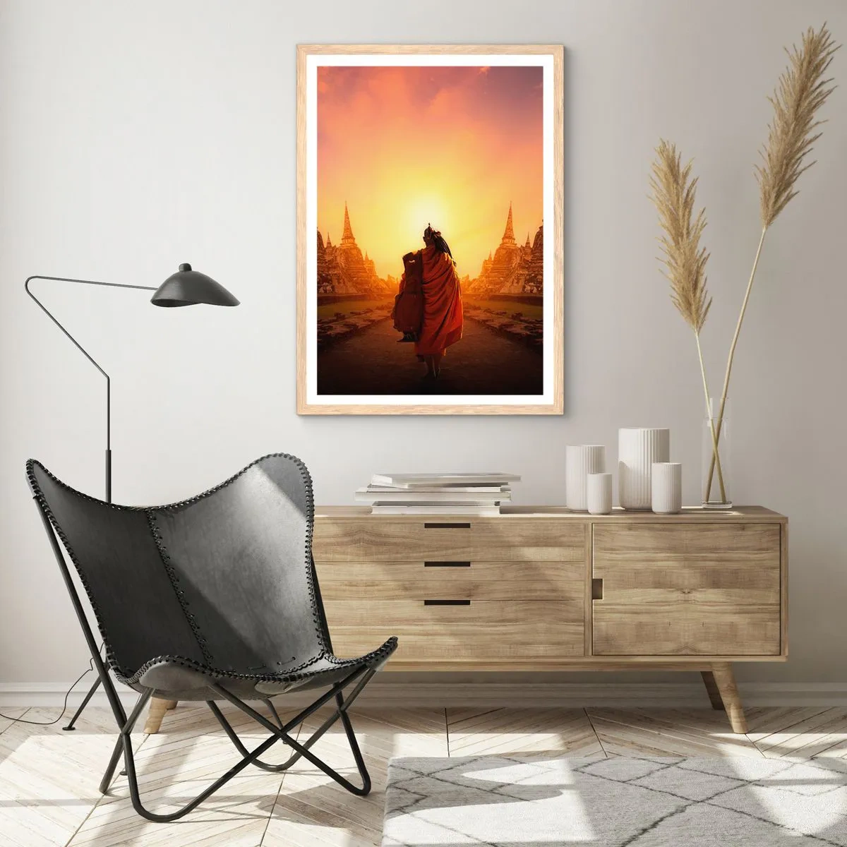 Poster in einem Rahmen aus heller Eiche - In Frieden für die Ewigkeit - 30x40 cm