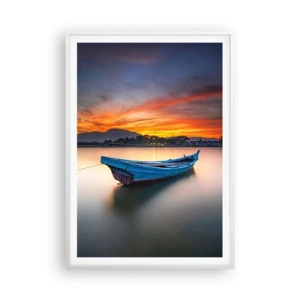 Poster in einem weißen Rahmen - Eine gute Nacht kommt - 70x100 cm