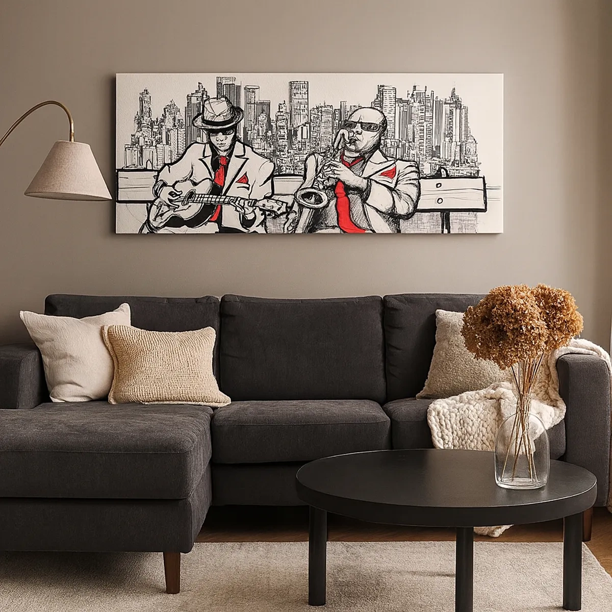 Bild auf Leinwand - Leinwandbild - New Yorker Improvisation - 30x30 cm