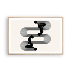 Poster in einem Rahmen aus heller Eiche - Sinnliche Symmetrie - 91x61 cm