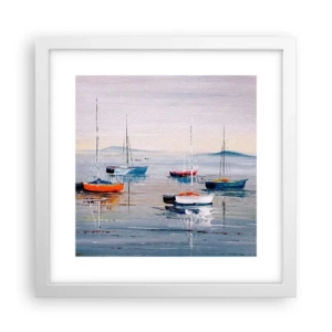 Poster in einem weißen Rahmen - Wohlverdiente Ruhe - 30x30 cm