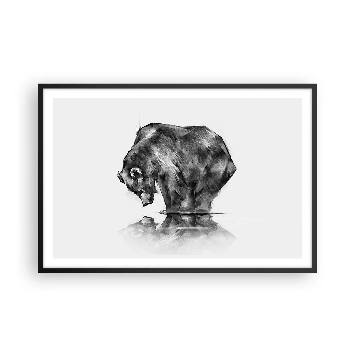 Poster in einem schwarzem Rahmen - Schön, jemanden in der Nähe zu sehen - 91x61 cm