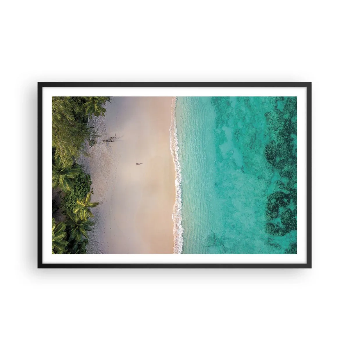 Poster in einem schwarzem Rahmen - Paradiesstrand - 91x61 cm