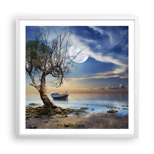 Poster in einem weißen Rahmen - Ist das das Ende oder der Anfang? - 60x60 cm