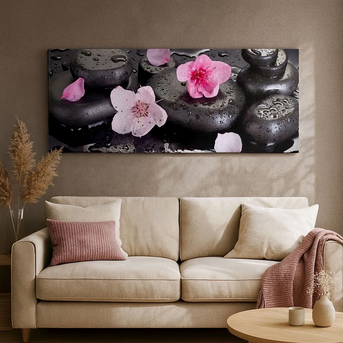 Bild auf Leinwand - Leinwandbild - Und der Stein fällt vom Herzen - 100x40 cm