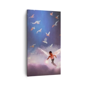 Bild auf Leinwand - Leinwandbild - Du brauchst Fantasie und Mut - 45x80 cm