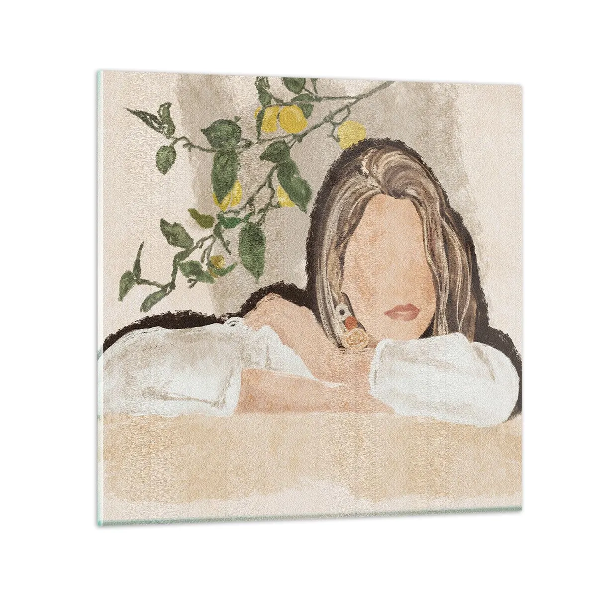 Glasbild - Bild auf glas - Südländische Schönheit - 30x30 cm