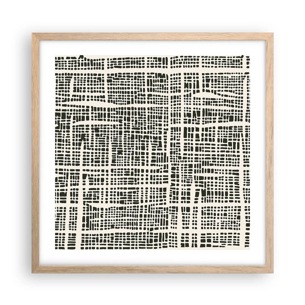 Poster in einem Rahmen aus heller Eiche - Gewebte Komposition - 50x50 cm