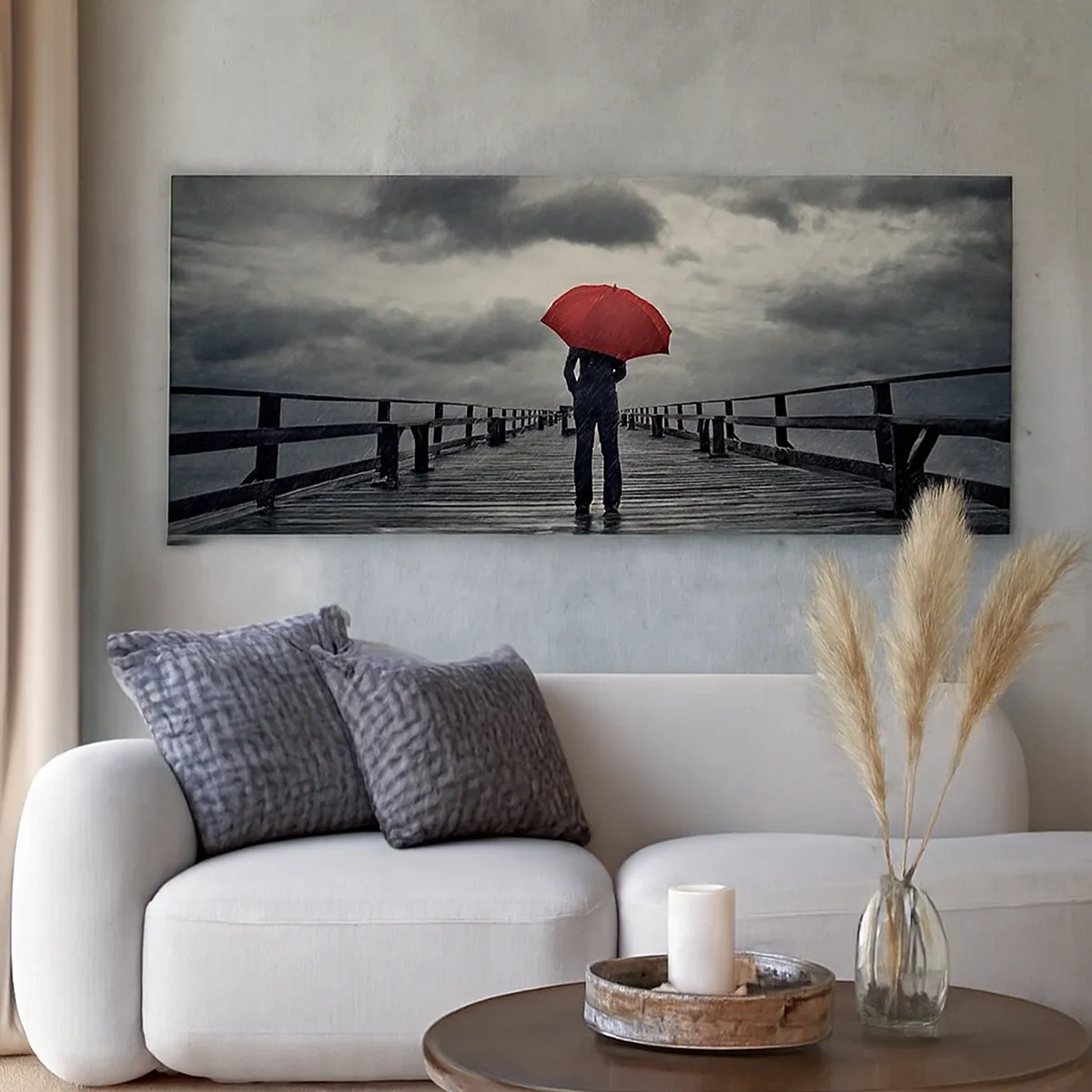 Bild auf Leinwand - Leinwandbild - Es ist egal, dass es regnet - 30x30 cm