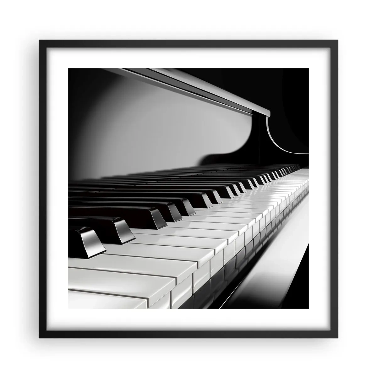 Poster in einem schwarzem Rahmen - Harmonie von Formen und Farben - 50x50 cm