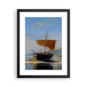 Poster in einem schwarzem Rahmen - Wasser, Land, Luft - 30x40 cm