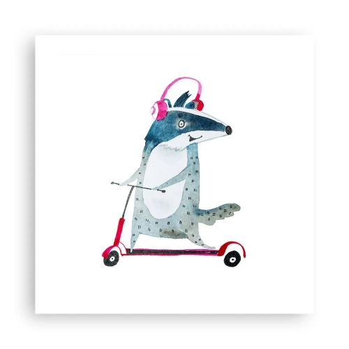 Poster - Dachsfreude - 50x50 cm