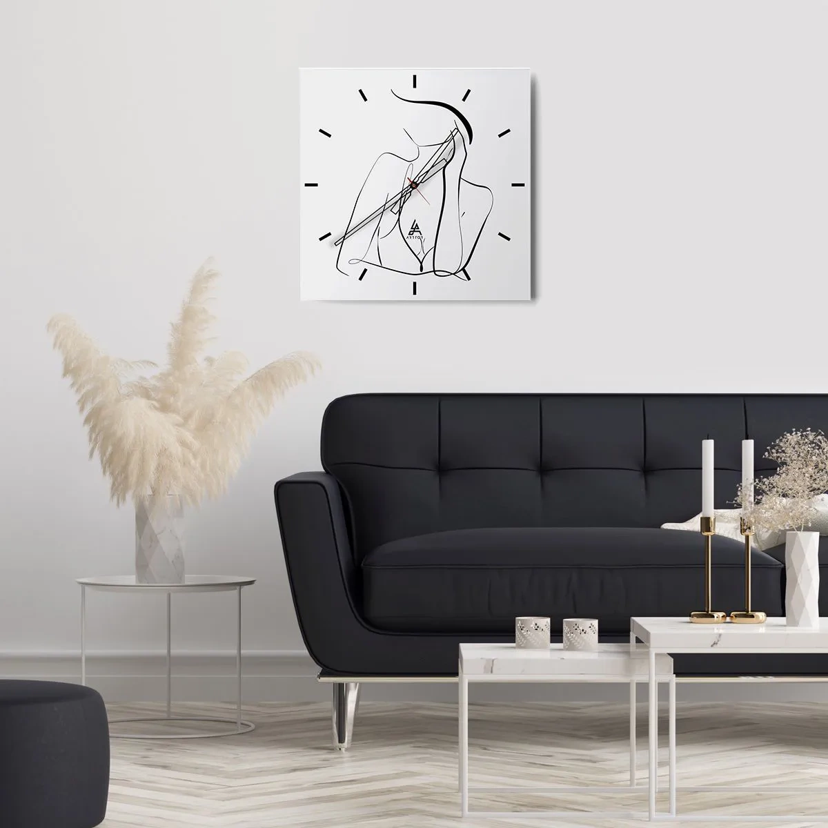 Wanduhr - Glasuhr - Auf der Traumwelle - 40x40 cm