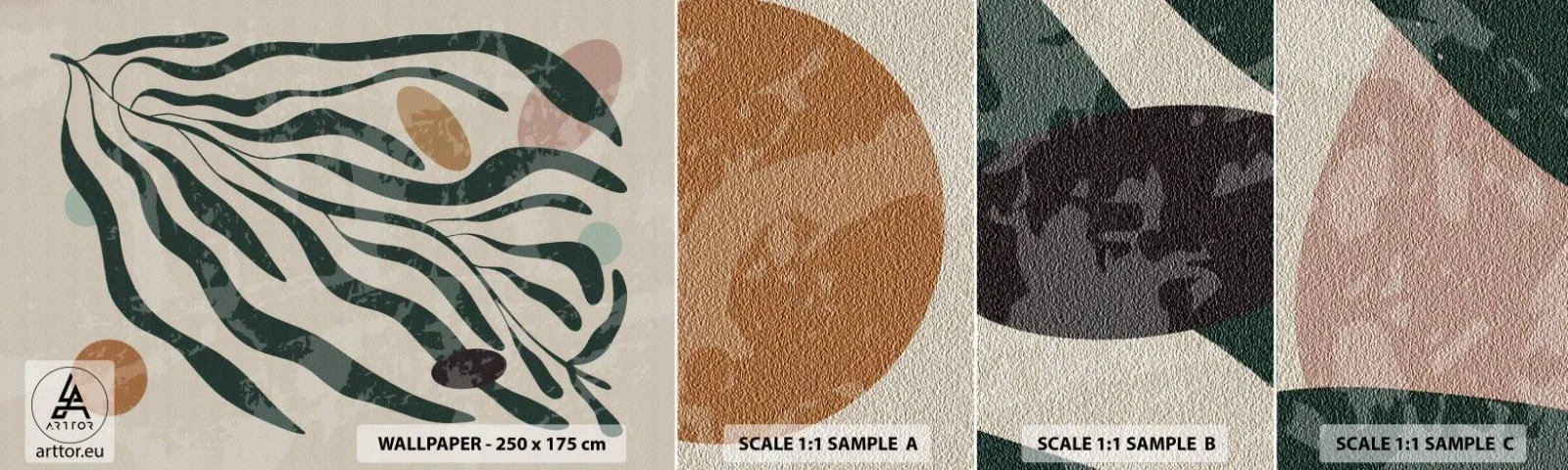 Fototapetenmuster Standard Eco - Im Grünen - Boho, Anlage, Modern - 100x30 cm