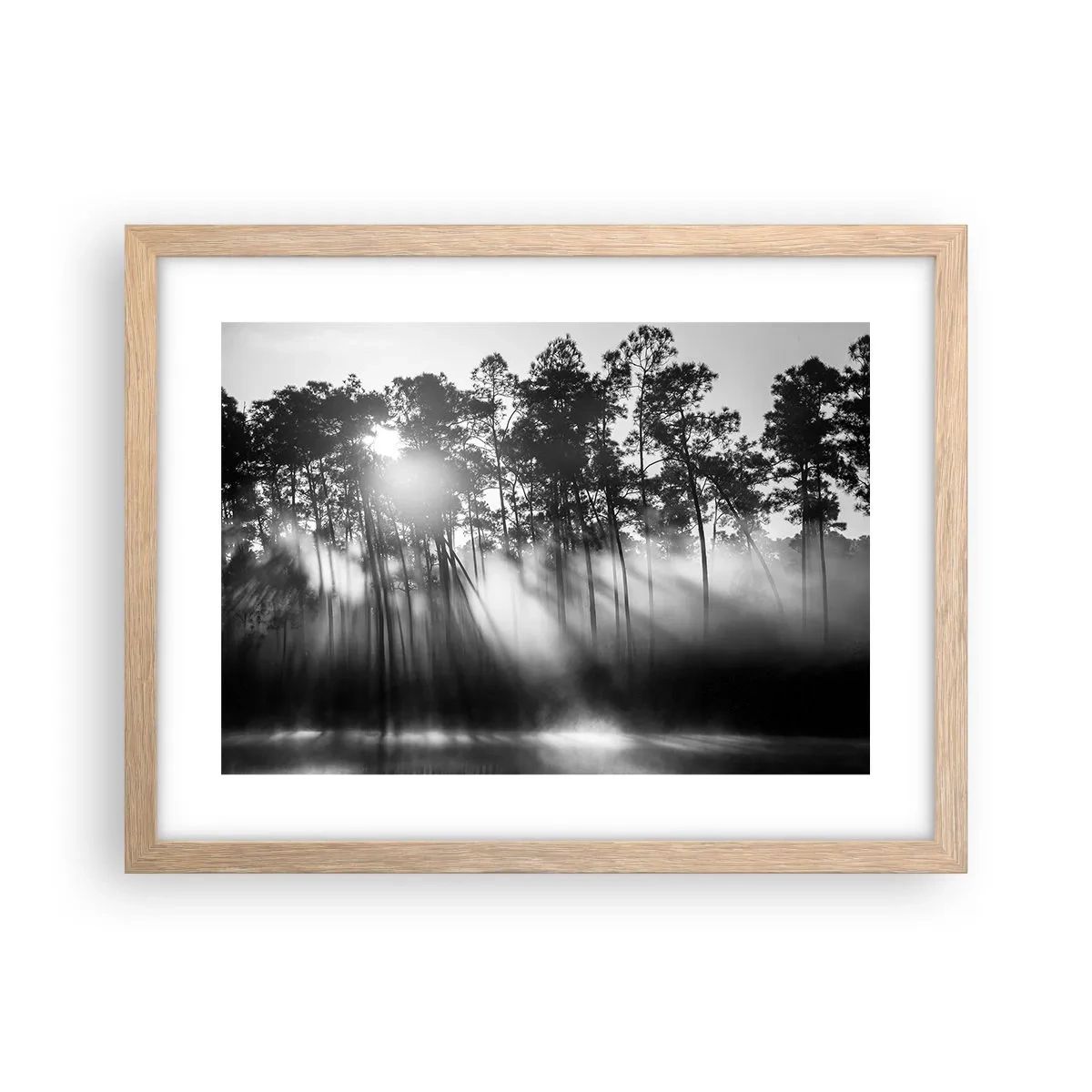 Poster in einem Rahmen aus heller Eiche - Unaufhaltsame Sonne - 40x30 cm