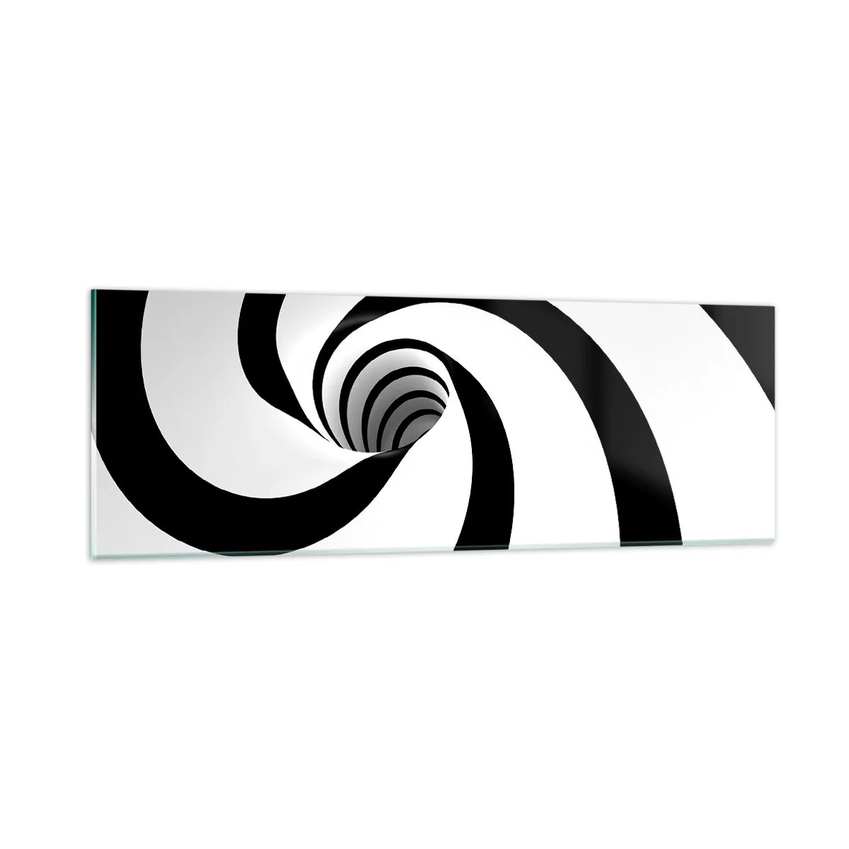 Glasbild - Bild auf glas - Dem Wirbel nachgeben? - 90x30 cm