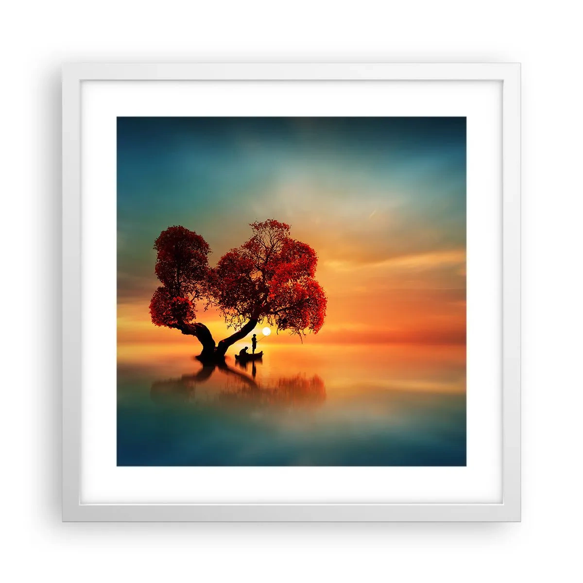 Poster in einem weißen Rahmen - Oddaysons und die Stille der Weltlosen - 40x40 cm