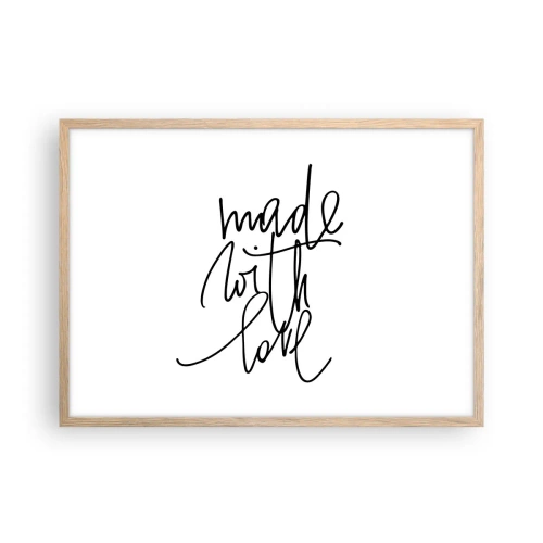 Poster in einem Rahmen aus heller Eiche - Die beste Marke - 70x50 cm