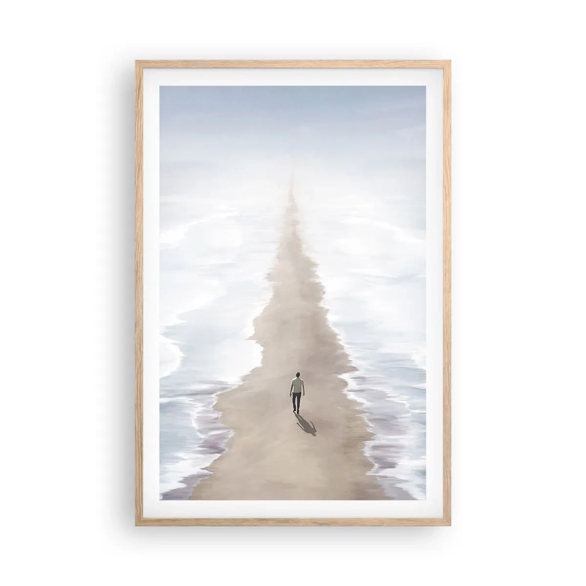 Poster in einem Rahmen aus heller Eiche - Glänzende Zukunft - 61x91 cm