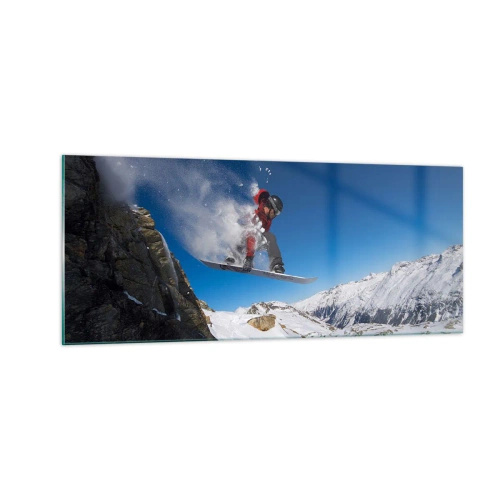 Glasbild - Bild auf glas - Und du wurdest Teil des Raums - 100x40 cm
