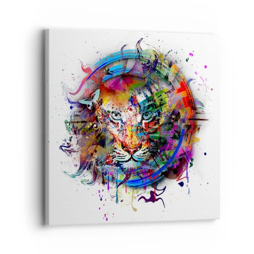 Bild auf Leinwand - Leinwandbild - Es lauert hinter einem Regenbogenschleier - 30x30 cm