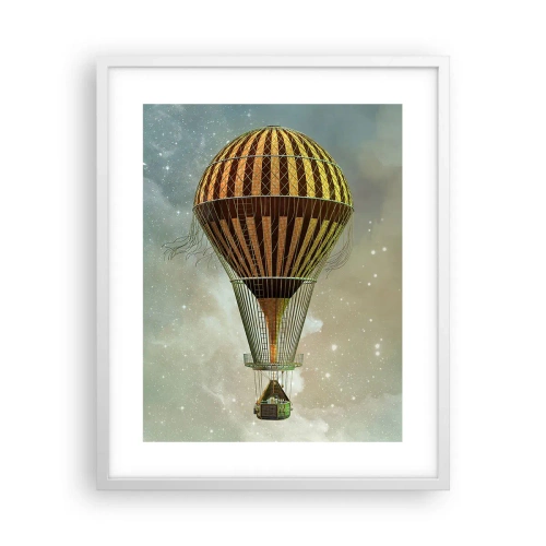 Poster in einem weißen Rahmen - Pionierflüge - 40x50 cm