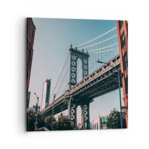 Bild auf Leinwand - Leinwandbild - Über den Wellen der Stadt - 70x70 cm