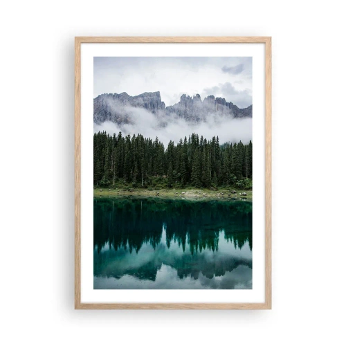 Poster in einem Rahmen aus heller Eiche - Leise, leise, lass uns das Trinkwasser nicht wecken ... - 50x70 cm