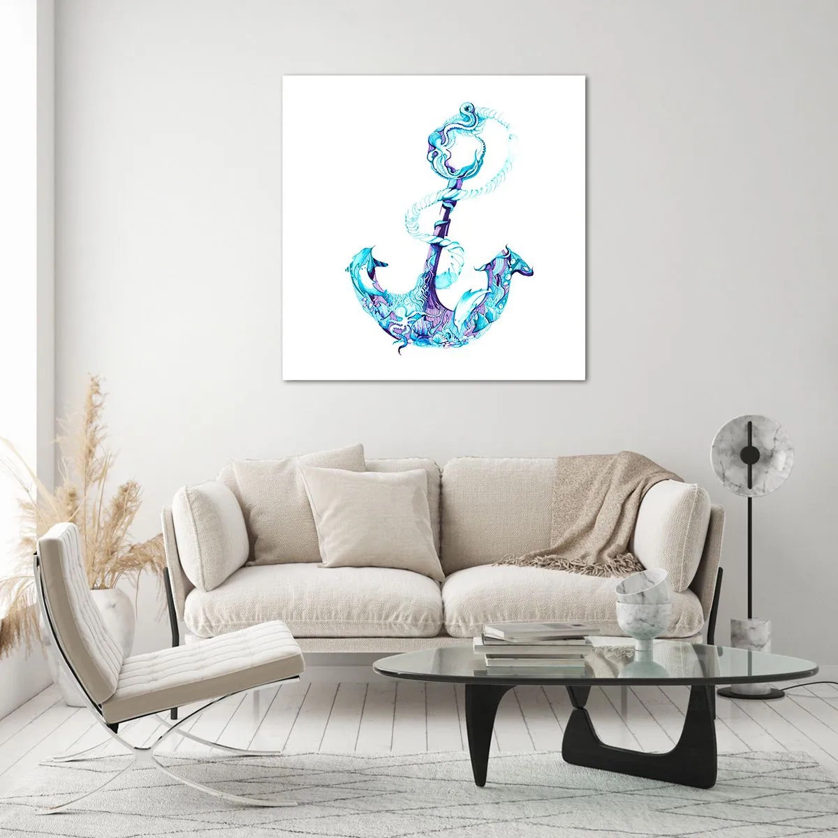 Glasbild - Bild auf glas - Der Vertraute der Geheimnisse des Meeres - 70x70 cm