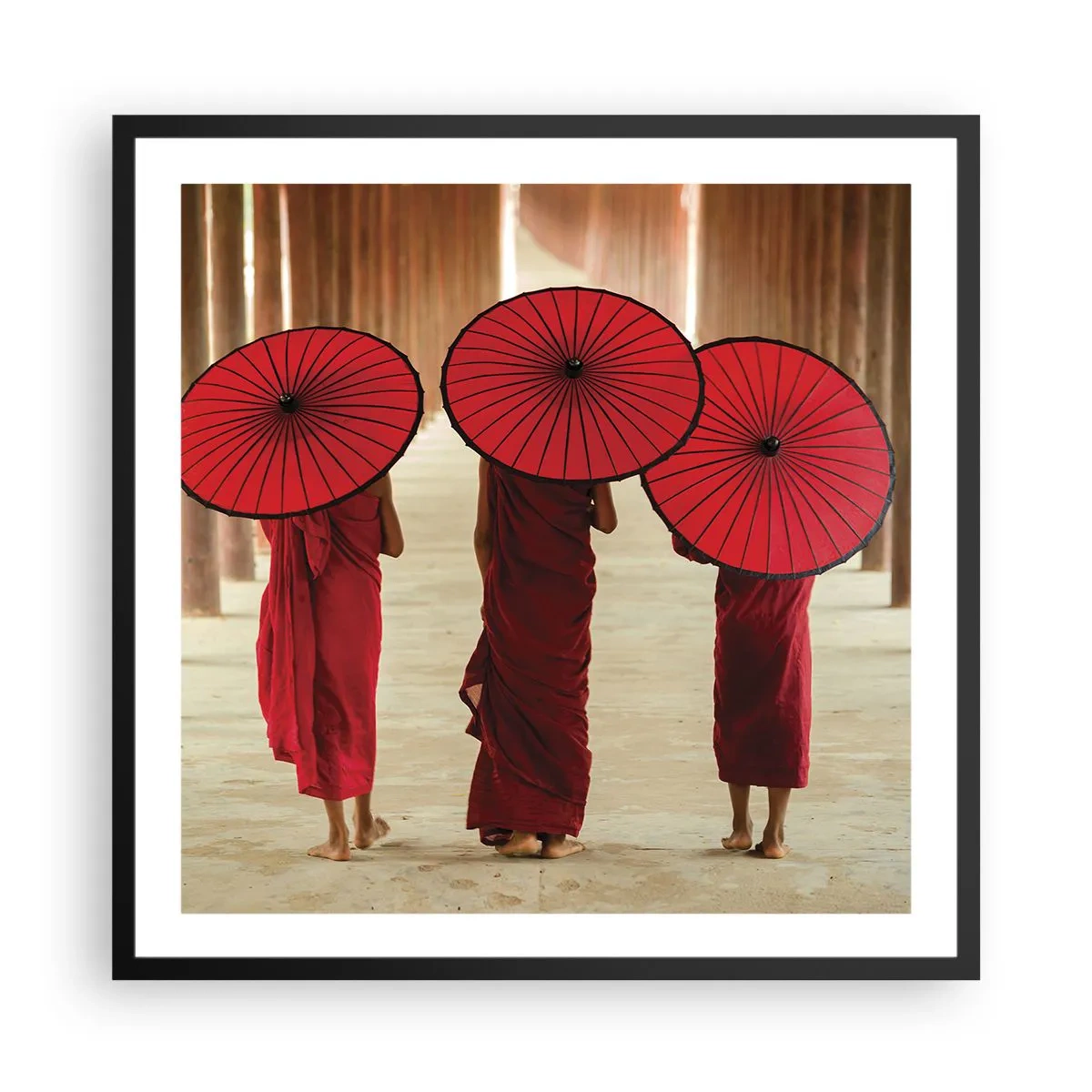 Poster in einem schwarzem Rahmen - Auf dem Weg ins Reine Land - 60x60 cm