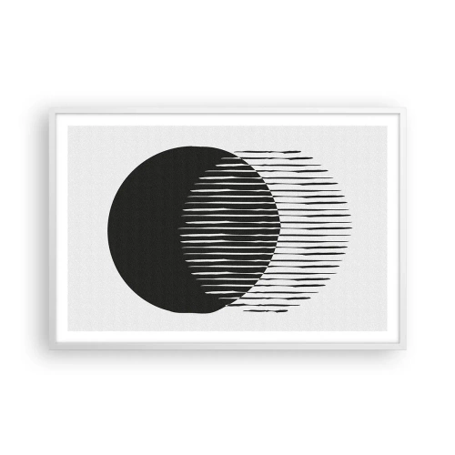 Poster in einem weißen Rahmen - Sein Alter Ego - 91x61 cm