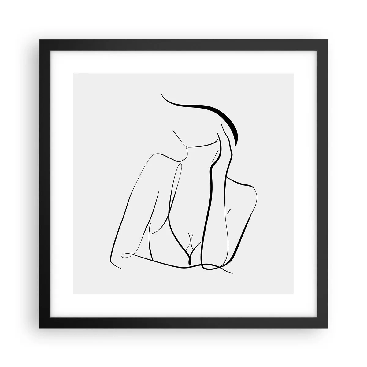 Poster in einem schwarzem Rahmen - Auf der Traumwelle - 40x40 cm