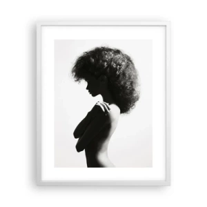 Poster in einem weißen Rahmen - Wie eine Blume auf einem schlanken Stiel - 40x50 cm