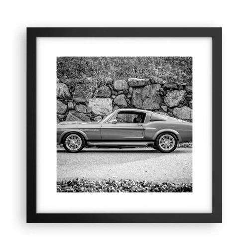 Poster in einem schwarzem Rahmen - Die Legende der 1960er - 30x30 cm