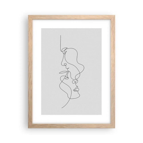 Poster in einem Rahmen aus heller Eiche - Die Hitze bitterer Begierden - 30x40 cm