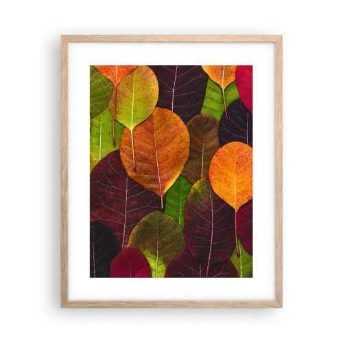 Poster in einem Rahmen aus heller Eiche - Herbstmosaik - 40x50 cm