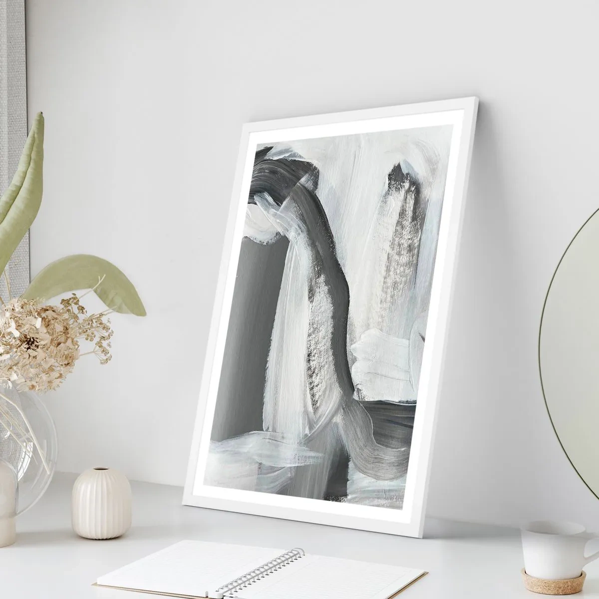 Poster in einem weißen Rahmen - Entscheidender Schritt - 70x100 cm