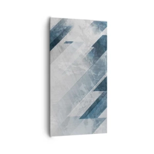 Bild auf Leinwand - Leinwandbild - Räumliche Komposition - graue Bewegung - 65x120 cm