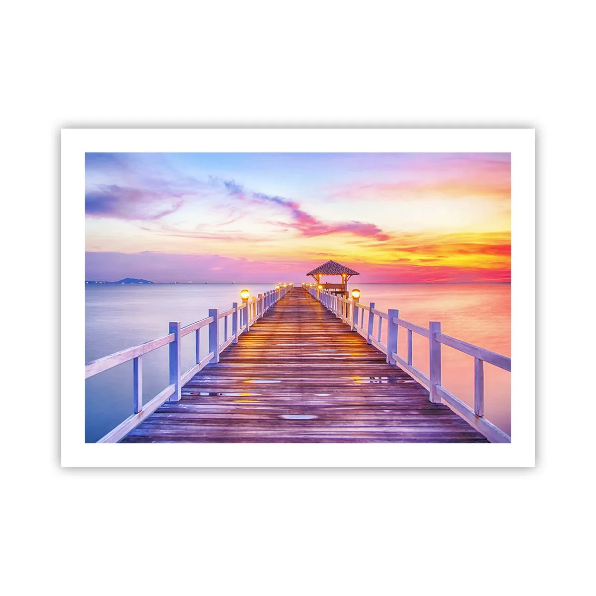 Poster - Die lila-goldene Stille des Abends - 70x50 cm