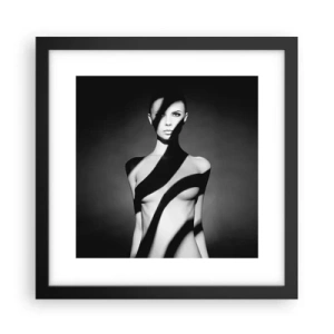 Poster in einem schwarzem Rahmen - In Glanz und Schatten - 30x30 cm