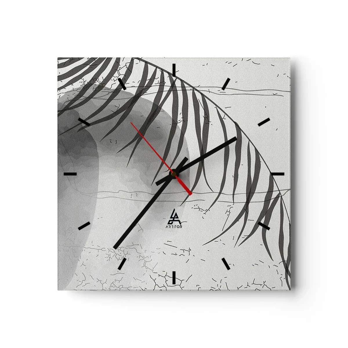 Wanduhr - Glasuhr - Subtile Exotik der Natur - 40x40 cm