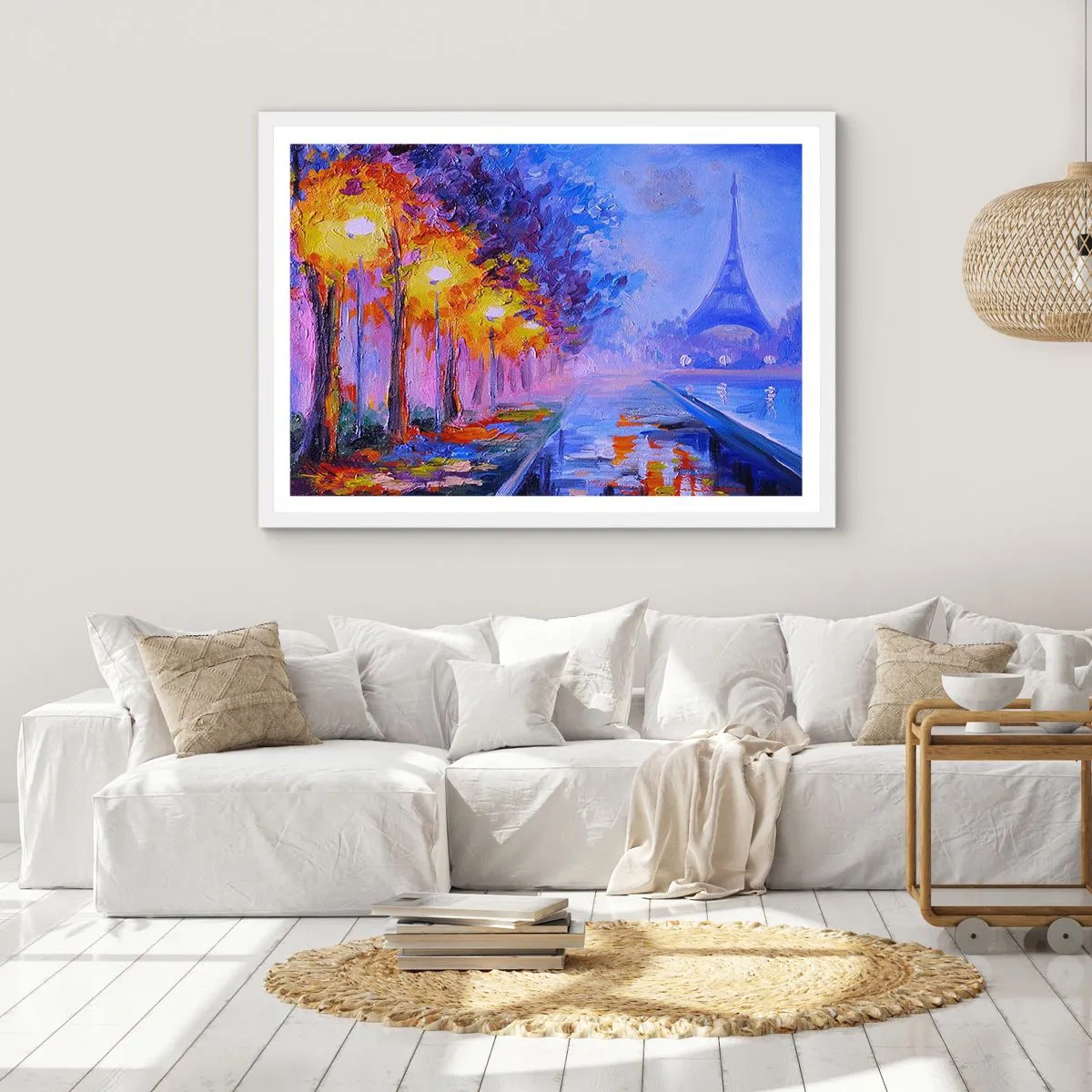 Poster in einem weißen Rahmen - Ein Traumspaziergang - 91x61 cm