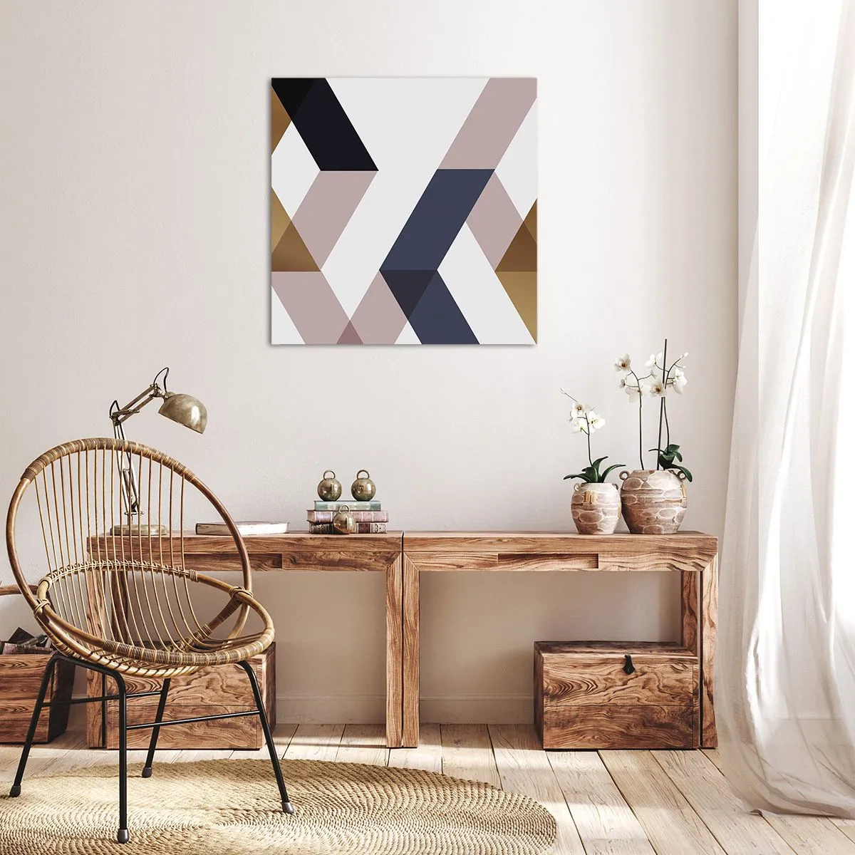 Bild auf Leinwand - Leinwandbild - Ebenen und Winkel - 70x70 cm