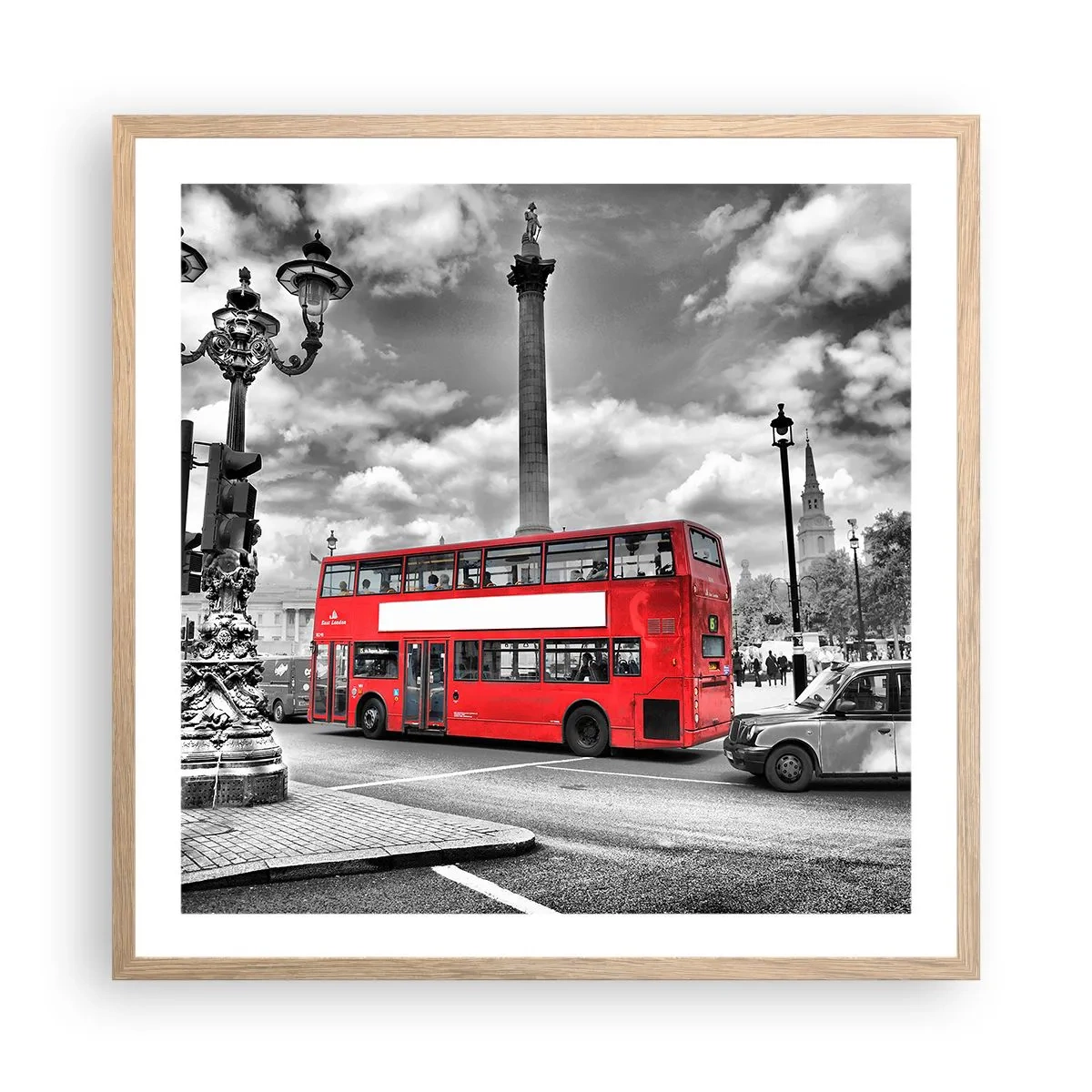 Poster in einem Rahmen aus heller Eiche - Der wahre Blutkreislauf der Stadt - 60x60 cm