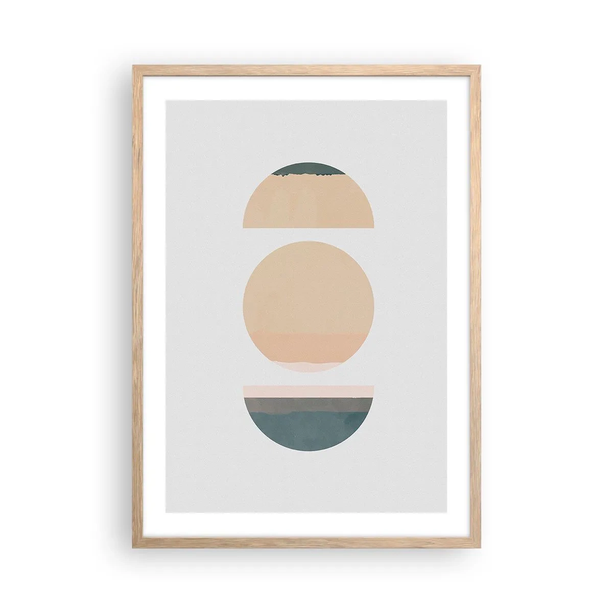 Poster in einem Rahmen aus heller Eiche - Ein Rad hinter dem anderen… - 50x70 cm